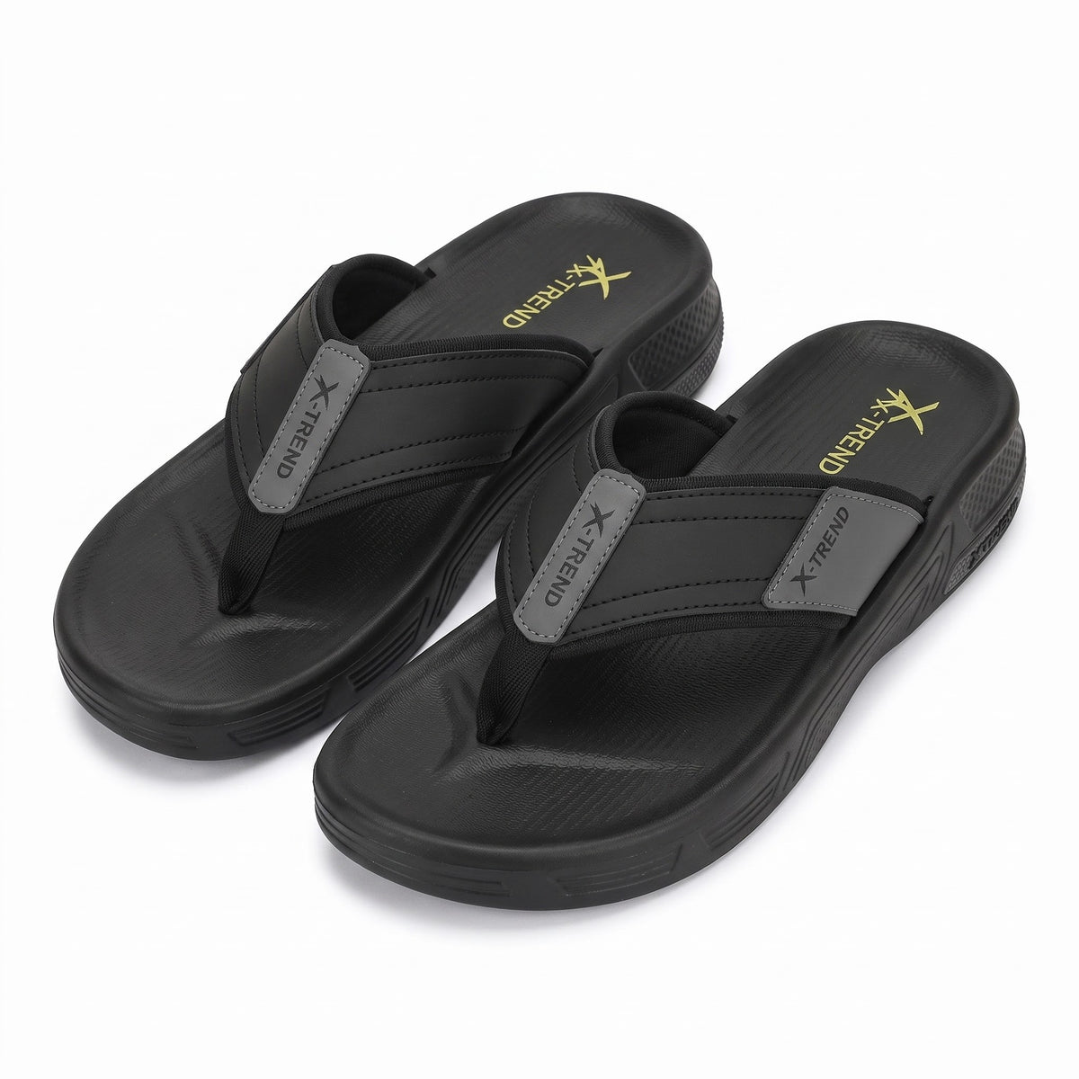Men's Grey Ultra Comfort Flip Flops - Soft Cushioned Sole