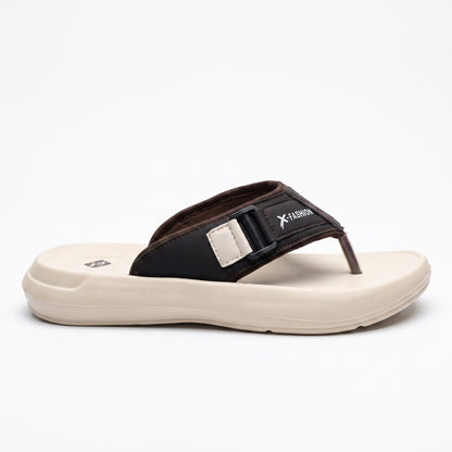 Flat side profile of beige men flip flop chappal
