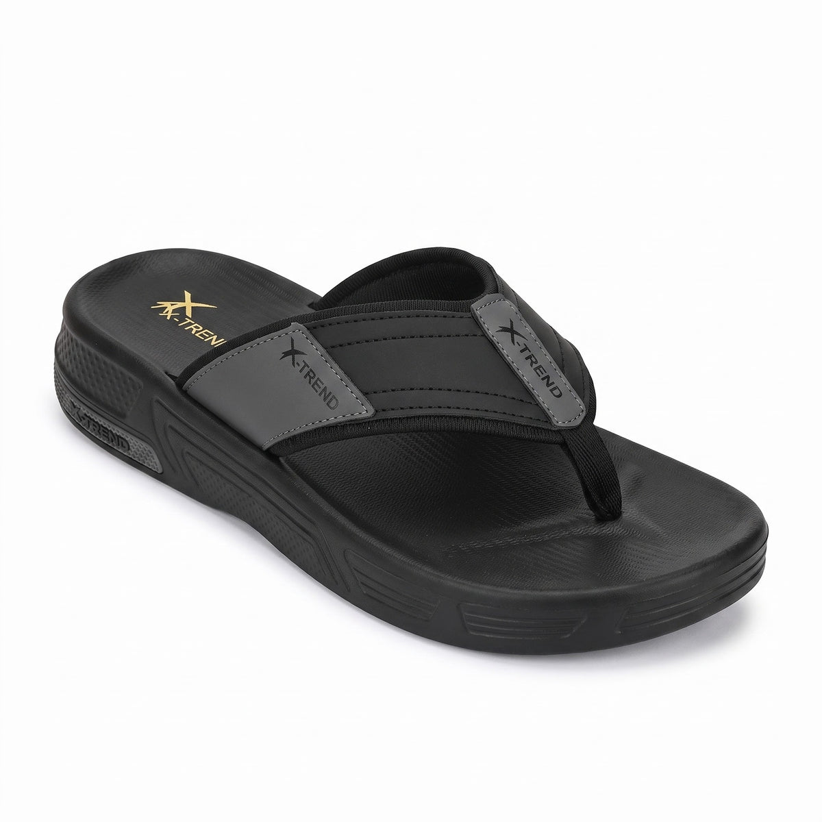 Men's Grey Ultra Comfort Flip Flops - Soft Cushioned Sole
