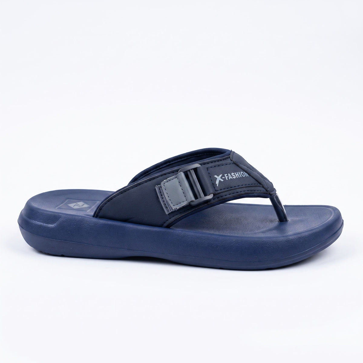 Men's Navy Blue Comfort Flip Flops - Soft Cushioned Sole