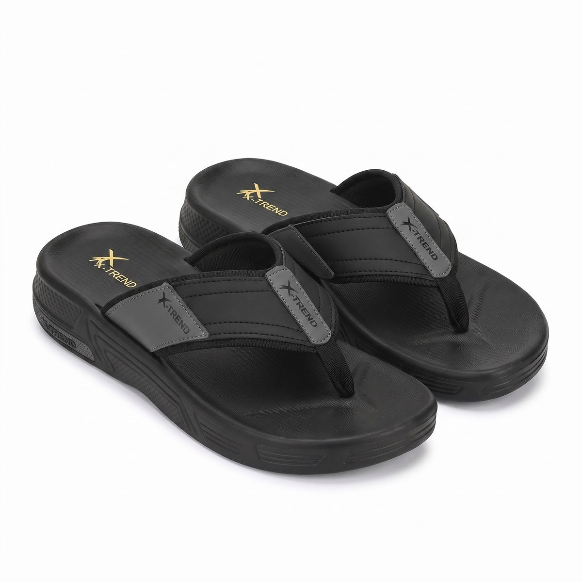 Men's Grey Ultra Comfort Flip Flops - Soft Cushioned Sole