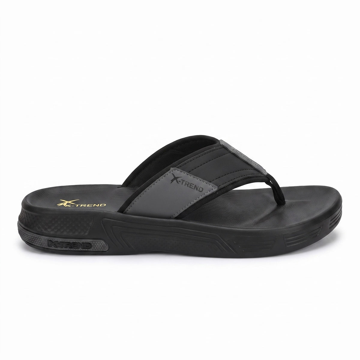 Men's Grey Ultra Comfort Flip Flops - Soft Cushioned Sole